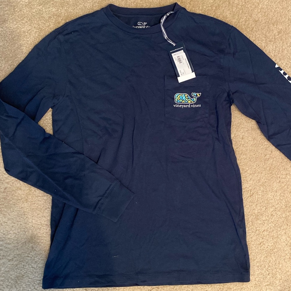 New with tags Vineyard Vines Navy XS long sleeve t shirt